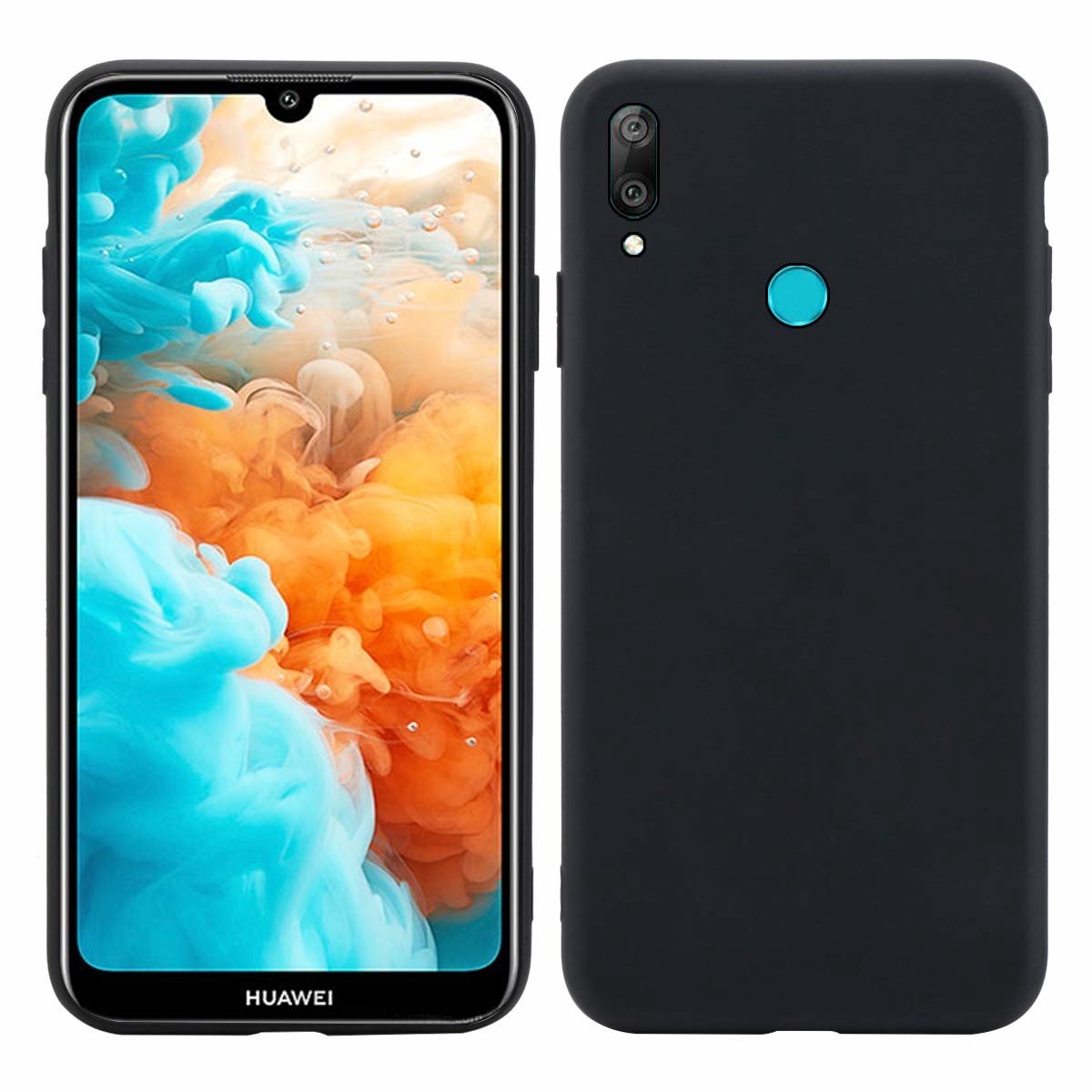 Hoesje Siliconen Hoesje Flexibel TPU Case Huawei Y6 (2019) - Zwart - van Bixb