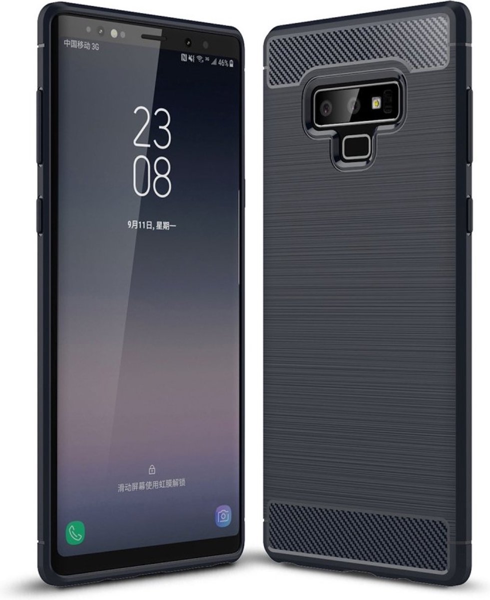 Soft Bruchem TPU Hoesje voor Samsung Galaxy Note 9 - Donker Blauw - van Bixb