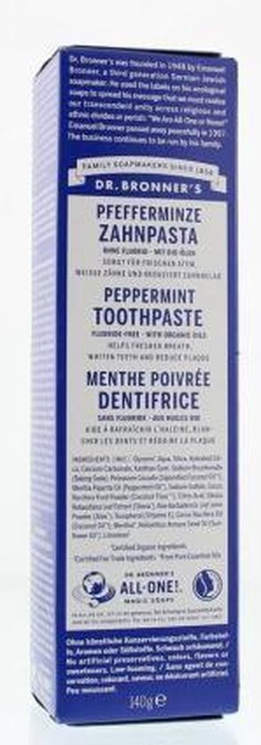 Tandpasta zonder fluoride - 140gr -Fluoride vrije tandpasta