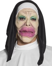 Boland - Latex gezichtsmasker Holy lips - Volwassenen - Non