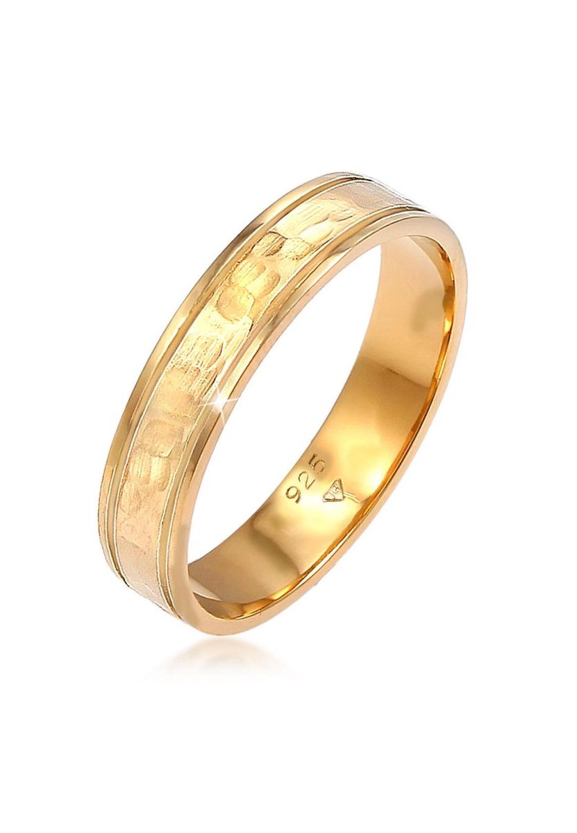 Elli PREMIUM - Ring - Elli PREMIUM Ring Dames Band Paar Partner Huwelijk Gestructureerd in 925 sterling zilver - Dames