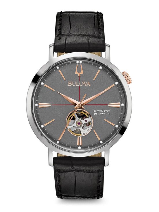 Bulova Aerojet Horloge - Bulova heren horloge - Zwart - diameter 41 mm - roestvrij staal