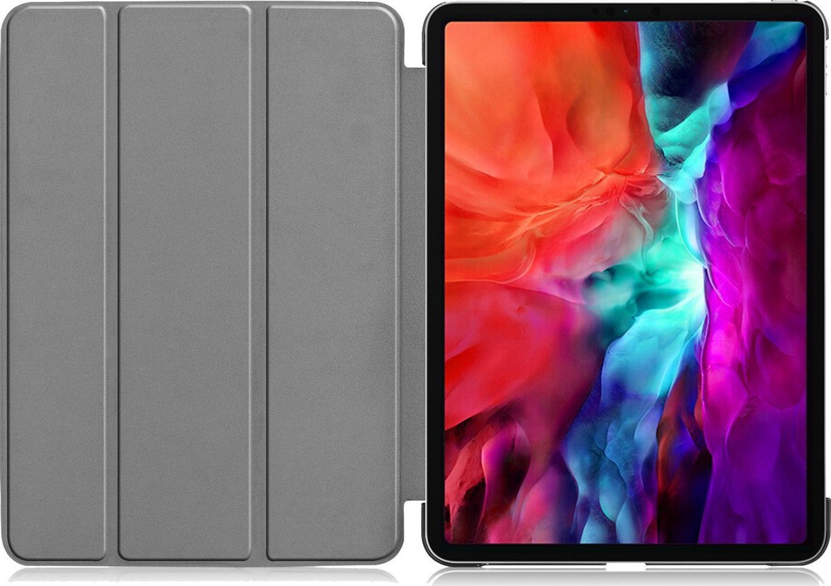 Hoes Geschikt voor iPad Pro 2021 (12,9 inch) Hoes Trifold Tablet