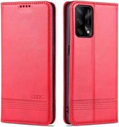 AZNS Oppo A74 4G Hoesje Portemonnee Book Case Kunstleer Rood