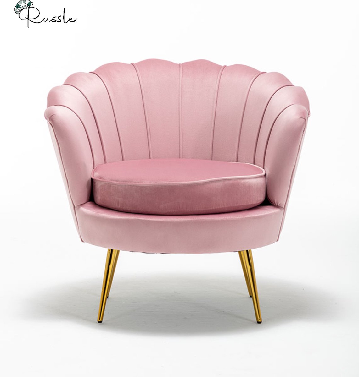 rietje niettemin Waarneembaar Luxe Velvet Chair Schelp Stoel - Soft Pink - Roze - Fauteuil - Chair -  Fluweel -... | bol.com