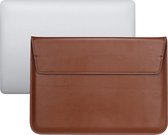 13 inch PU Leer envelop sleeve met standaard - Bruin