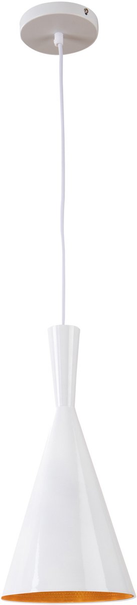 Hanglamp Wit Rond Alu met Gouden Binnenkant - Scaldare Nago