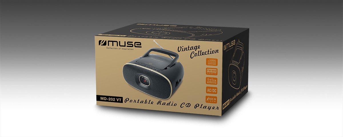 Muse MD-202VT - Compacte Radio/CD Speler thumbnail 6