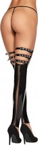 PETARE Vinyl Strap Stockings - Black