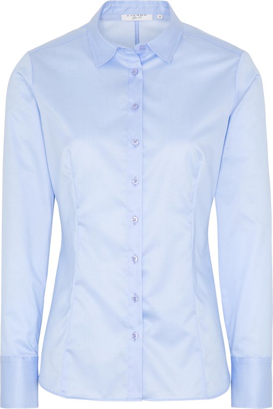 ETERNA dames blouse slim fit - lichtblauw -  Maat: