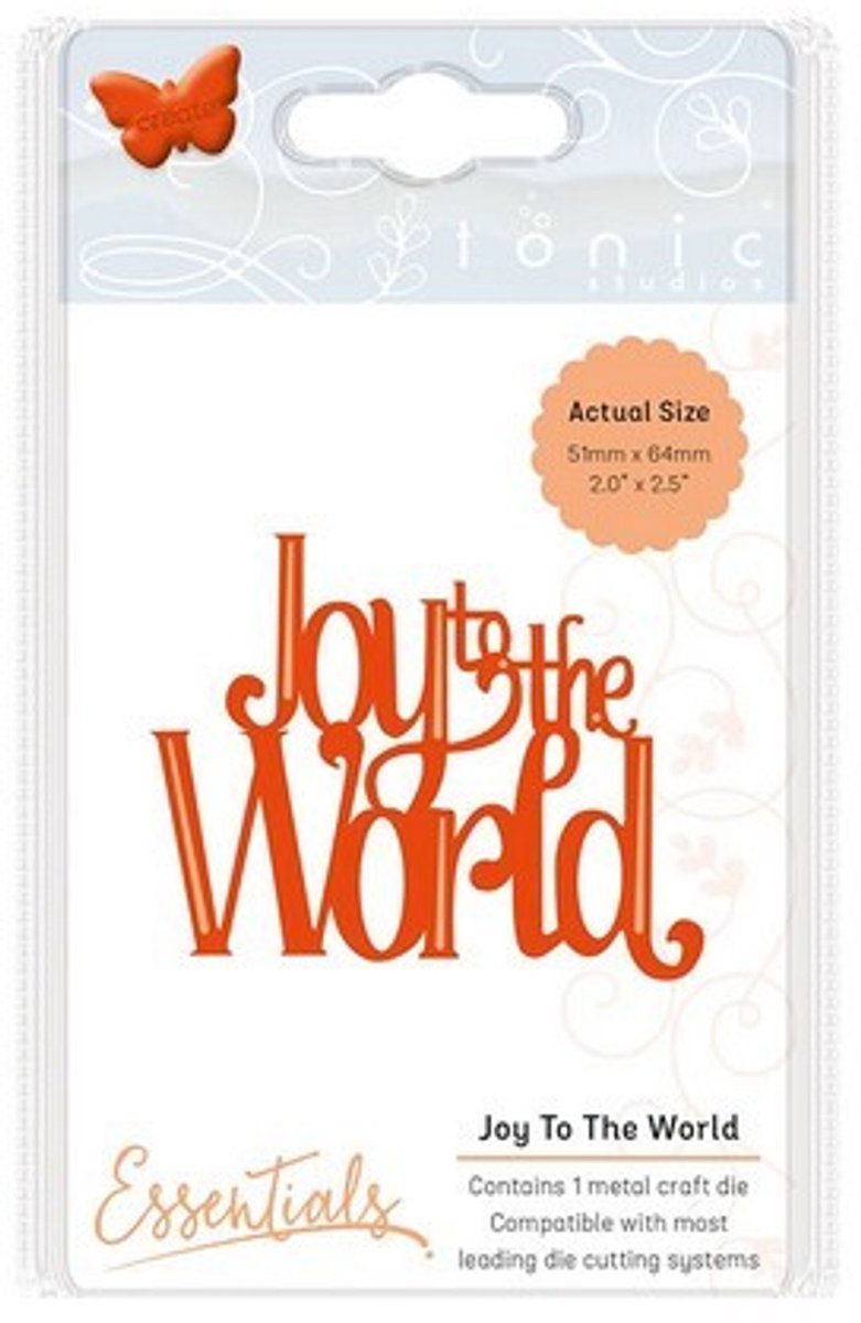 Tonic Studios Christmas sentiments - Joy to the world 1402E