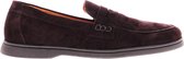 Tango | Elias 5-c dk brown kid suede loafer - dk brown sole | Maat: 41