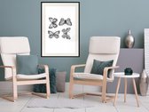 Artgeist - Schilderij - Butterfly Collection Iii - Multicolor - 40 X 60 Cm