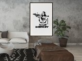 Poster - Banksy: Mona Lisa with Bazooka I-30x45