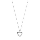 The Jewelry Collection Hart Ketting - 925 zilver - 45cm