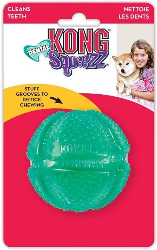 Kong squeezz dental bal mintgroen 7,5x7,5x7,5 cm