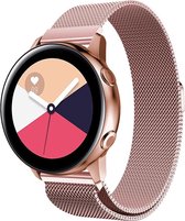 Milanees Smartwatch bandje - Geschikt voor Samsung Galaxy Watch Active Milanese band - roze - Horlogeband / Polsband / Armband