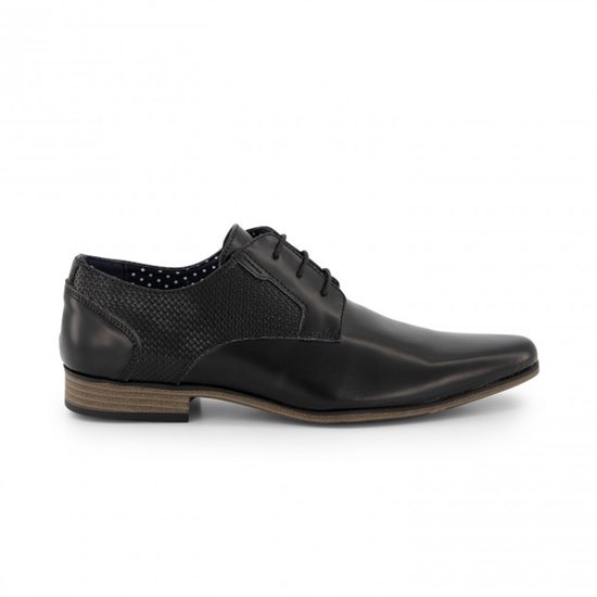 GENTS - Chaussures pour femmes Homme - Chaussure à lacets soignée croûte de cuir noir - Taille 44
