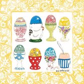 Lunchservet Easter Eggs In Cup Yellow