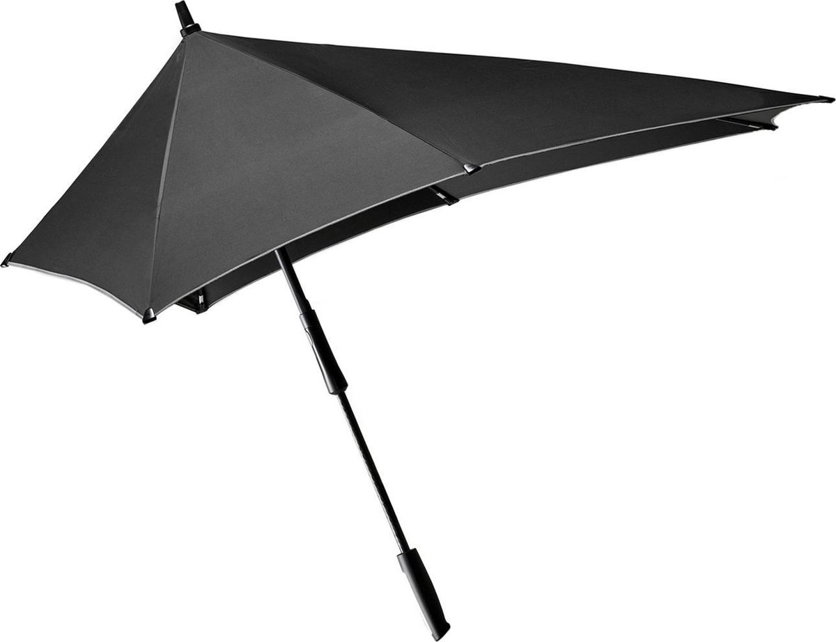 Senz XXL Stick Stormparaplu black reflective