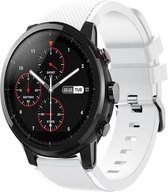 Siliconen Smartwatch bandje - Geschikt voor  Xiaomi Amazfit Stratos silicone band - wit - Horlogeband / Polsband / Armband