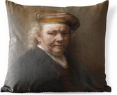 Buitenkussens - Tuin - Zelfportret - Schilderij van Rembrandt van Rijn - 40x40 cm