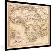 Image encadrée - Illustration de la carte de l' Afrique cadre photo noir 30x40 cm - Affiche encadrée (Décoration murale salon / chambre)