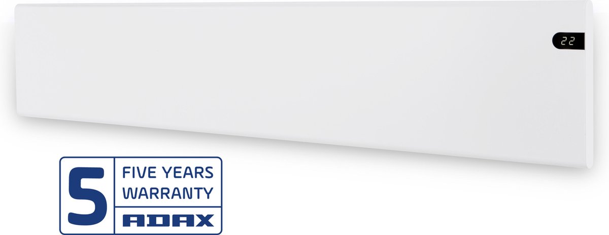 Adax Neo elektrische verwarming-1200 Watt 20cm (b) x 145cm (h)-Wit