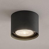 Arcchio - LED plafondlamp - 1licht - aluminium, metaal - H: 8.5 cm - GU10 - donkergrijs - Inclusief lichtbron