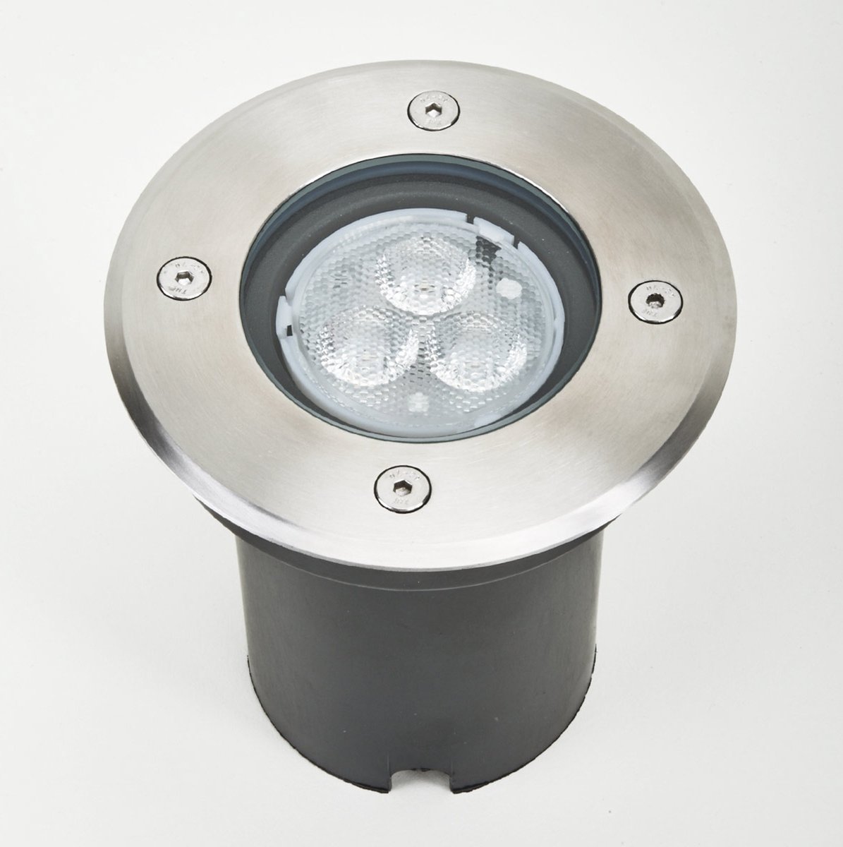 Lucande LED inbouwspot 3lichts Aluminium roestvrij staal glas roestvrij staal Inclusief lichtbronnen
