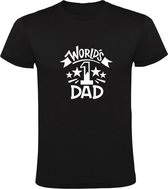 Worlds no1 Dad Heren t-shirt | vader | vaderdag | papa | opa | Zwart