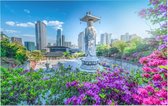 De Bongeunsa Tempel in het Gangnam District van Seoul - Foto op Forex - 120 x 80 cm