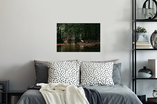 Stickers Stickers muraux - Héron - Forêt - Lac - 60x40 cm - Film adhésif