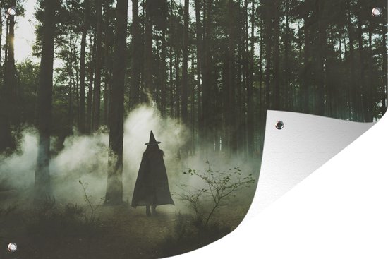 Spookachtige heks in het bos