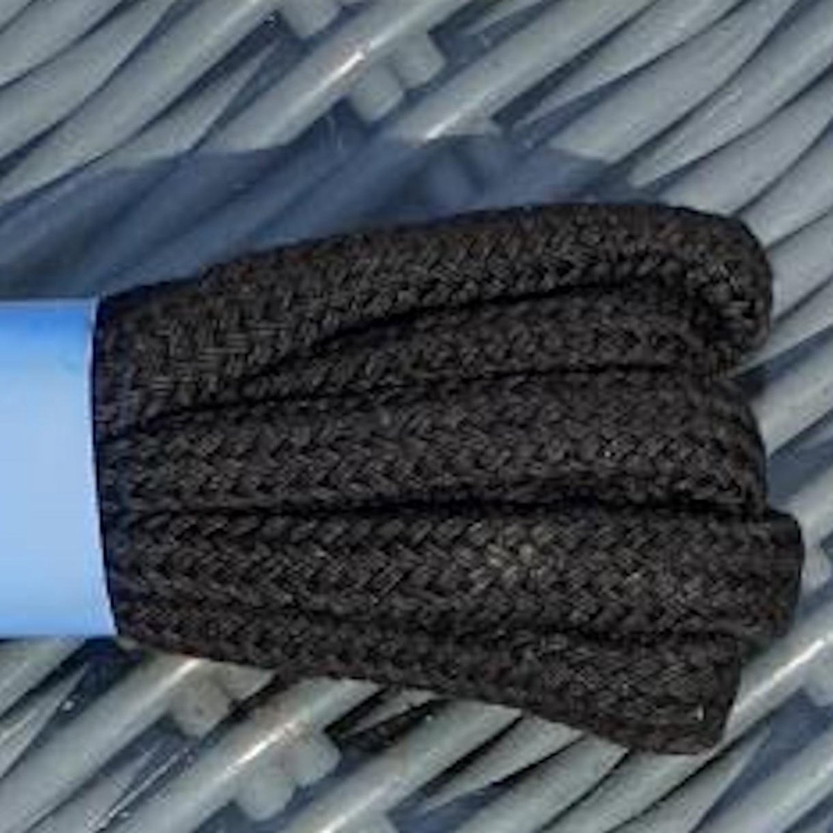 Dikke ronde werkschoen veters 70 tot 180cm lang - Zwart, 150cm