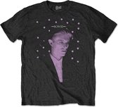 David Bowie Heren Tshirt -L- Dots Zwart