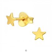 Zilveren oorbellen | Oorstekers | Gold plated oorstekers, ster