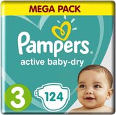 Pampers Active Baby Dry - Maat 3 - Megapack - 124 luiers