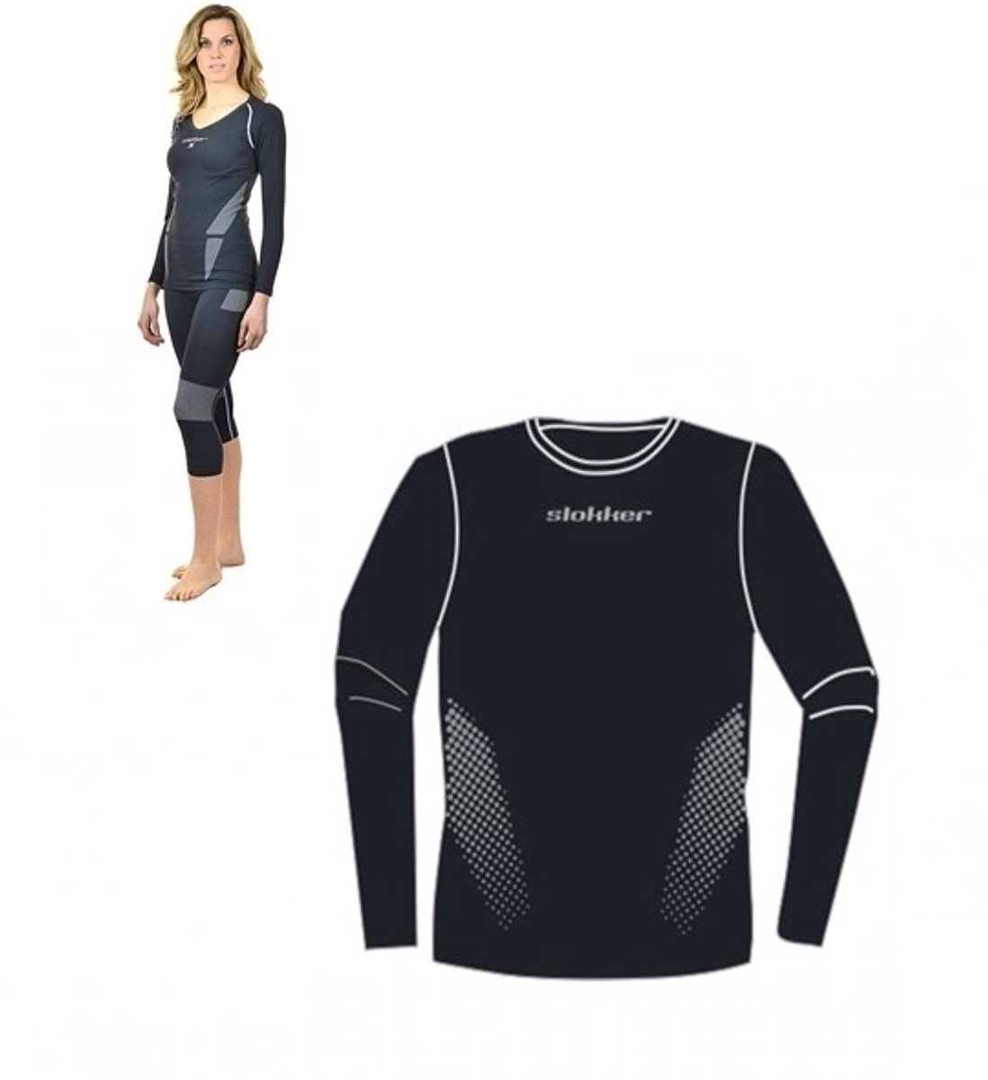 Slokker Meryl Skinlife Thermo Shirt  Dames -- Zwart