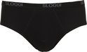 Zwart Sloggi broekje met logo tailleband.