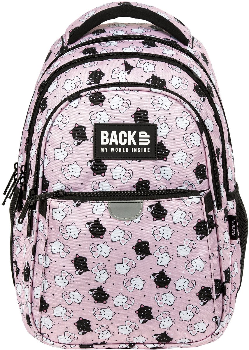 BackUP Rugzak Sweet Kittens - 39 x 26 x 20 cm - Roze