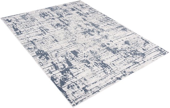 Tapiso Lotus Tapis Salon Chambre Blauw Moderne Living Atmosphère Atmosphérique Intérieur Durable Tapis De Haute Qualité Taille - 140 x 200 cm