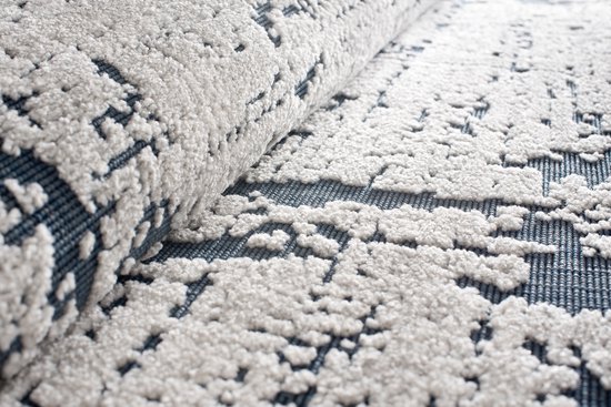 Tapiso Lotus Tapis Salon Chambre Blauw Moderne Living Atmosphère Atmosphérique Intérieur Durable Tapis De Haute Qualité Taille - 140 x 200 cm