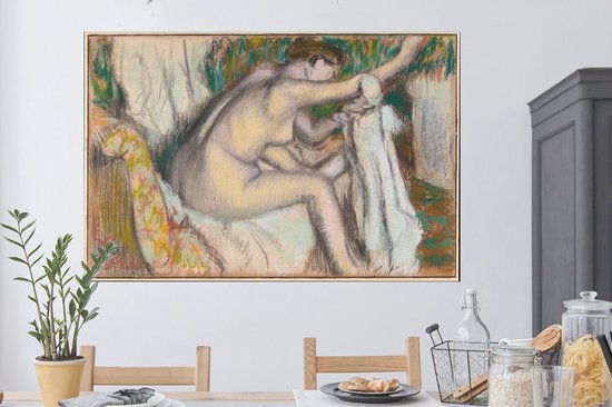 Stickers muraux - Film autocollant - Femme se séchant le bras - Peinture d' Edgar Degas - 120x80 cm - Film adhésif - Stickers muraux Chambre d'enfant - Papier peint autocollant - Papier peint autocollant - Film autocollant