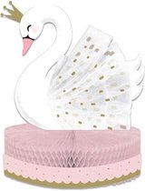 Witbaard Tafeldecoratie Stylish Swan Meisjes 31 X 23 Cm Karton Roze