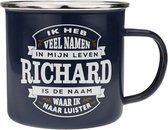 Mok - Top vent - Richard - Geëmailleerd - In cadeauverpakking