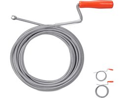 Mechanische Ontstoppingsveer met Klauw voor Toilet, Douche en Wastafel - 10 Meter
