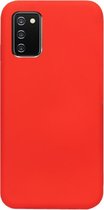 - ADEL Siliconen Back Cover Softcase Hoesje Geschikt voor Samsung Galaxy A02s - Rood