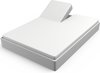 Briljant Home Molton Splittopper Hoeslaken - voor topdekmatras met split - 180x210 - Matrasbeschermer - 100% katoen - Wit