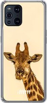 6F hoesje - geschikt voor OPPO Find X3 Pro -  Transparant TPU Case - Giraffe #ffffff